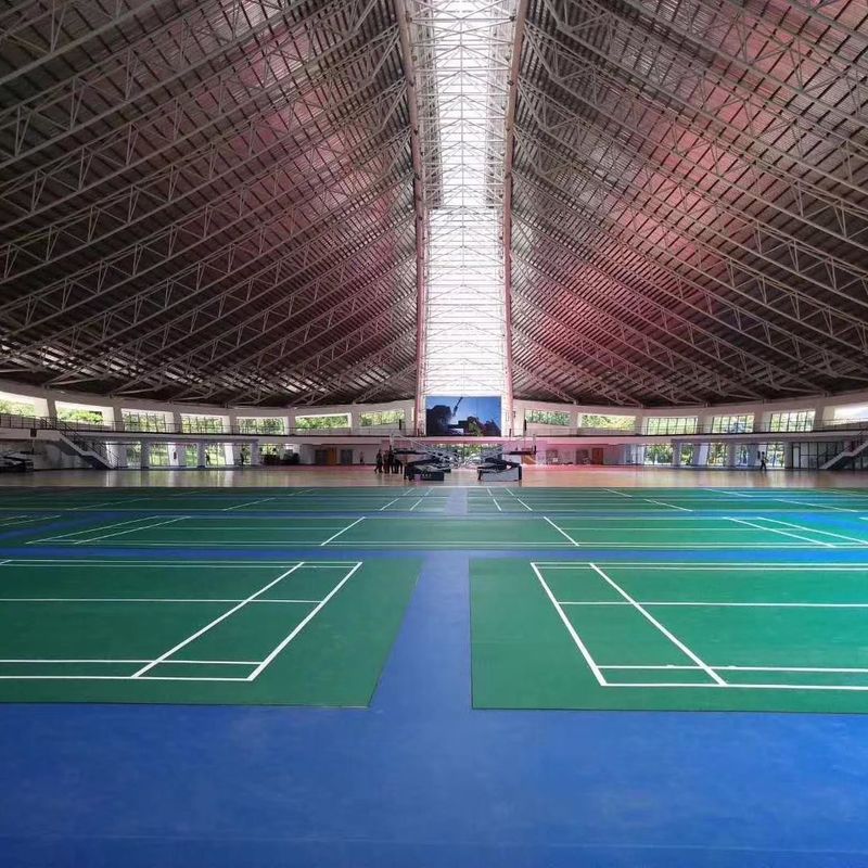 รีลล์ภายใน PVC สปอร์ต สนามแบดมินตัน BWF พื้น Mat 6.0mm 1.0mm/1.2mm Wear layer