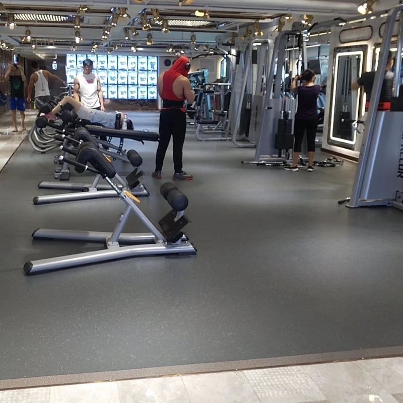 พื้นยาง Antislip Gym Relle ห้องน้ําหนัก พื้น 1.5mm 3.0mm ความหนา