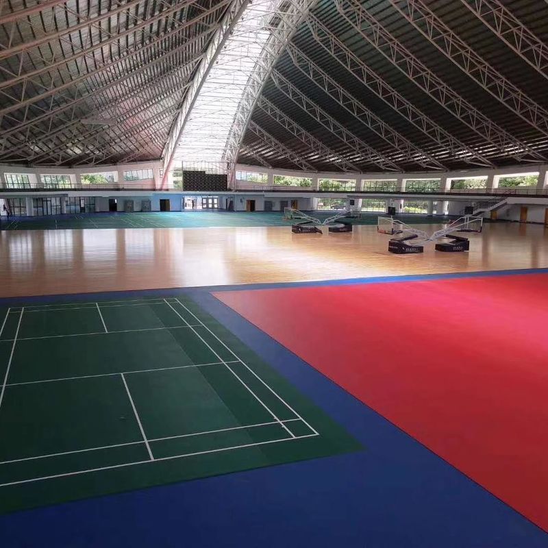 600 ตัวเลือกสี Relle PVC ฟุตซอล โรลล์พื้นกับการออกแบบเนื้อเยื่อกรีด