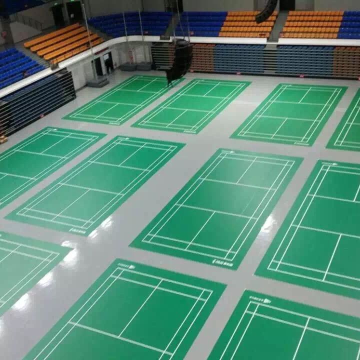 อุปกรณ์เสริมพื้นที่ให้บริการ Relle PVC วินิล โรลพื้นสําหรับสนามแบดมินตันภายใน