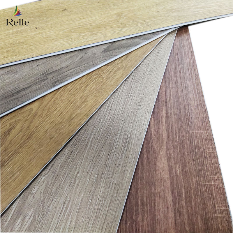 PVC SPC พื้นไม้ Wood Look ไวนิล Plank 8mm Hybrid พื้นไม้ With Limestone Embossed พื้นที่ใช้งานในพื้นที่ใช้งานในพื้น