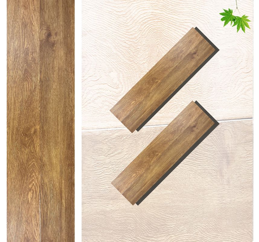 PVC SPC พื้นไม้ Wood Look ไวนิล Plank 8mm Hybrid พื้นไม้ With Limestone Embossed พื้นที่ใช้งานในพื้นที่ใช้งานในพื้น