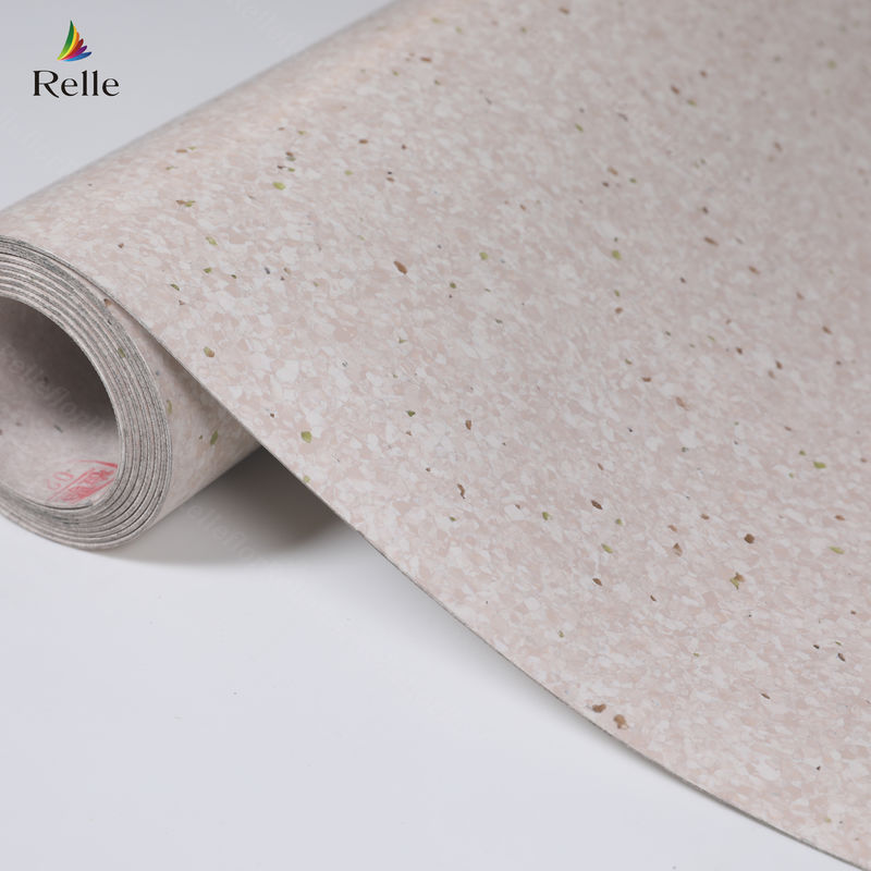 วัสดุ PVC หนา 2 มิลลิเมตร หลังแห้ง พลาสติก วินิล โรลล์พื้นสําหรับภายในในอาคารสูง