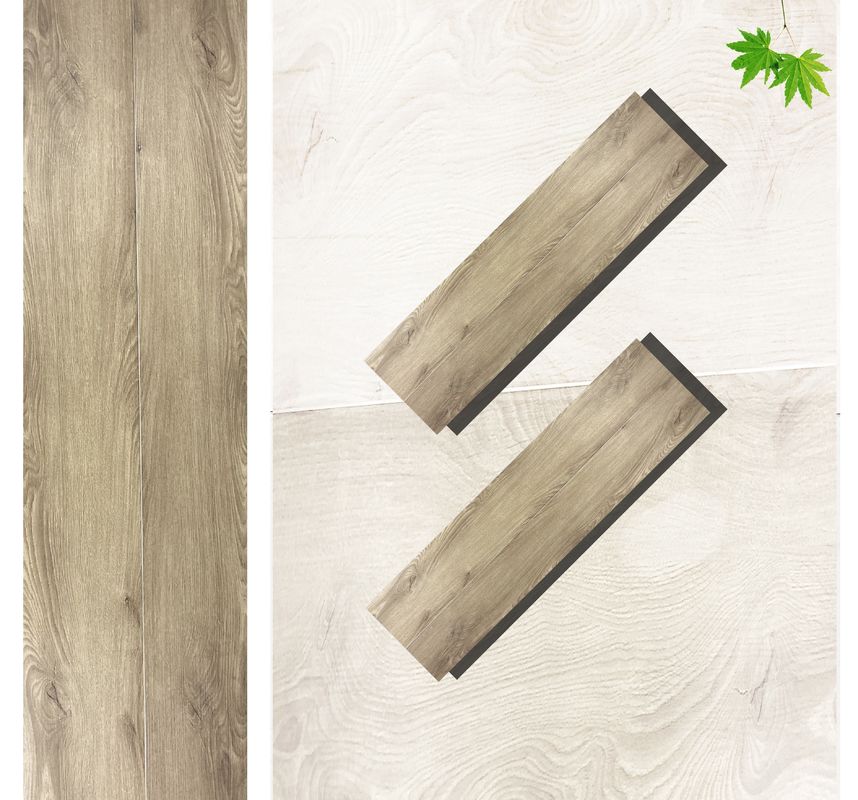 PVC SPC พื้นไม้ Wood Look ไวนิล Plank 8mm Hybrid พื้นไม้ With Limestone Embossed พื้นที่ใช้งานในพื้นที่ใช้งานในพื้น