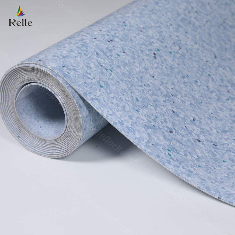 วัสดุ PVC หนา 2 มิลลิเมตร หลังแห้ง พลาสติก วินิล โรลล์พื้นสําหรับภายในในอาคารสูง