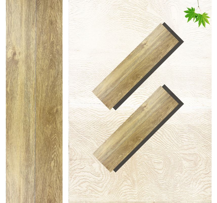 PVC SPC พื้นไม้ Wood Look ไวนิล Plank 8mm Hybrid พื้นไม้ With Limestone Embossed พื้นที่ใช้งานในพื้นที่ใช้งานในพื้น