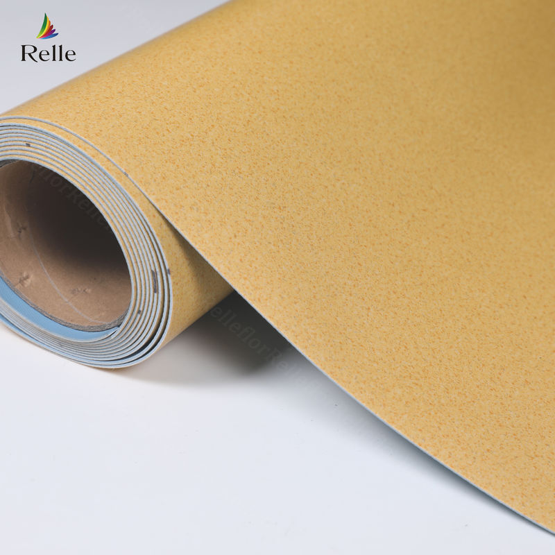 วัสดุ PVC หนา 2 มิลลิเมตร หลังแห้ง พลาสติก วินิล โรลล์พื้นสําหรับภายในในอาคารสูง