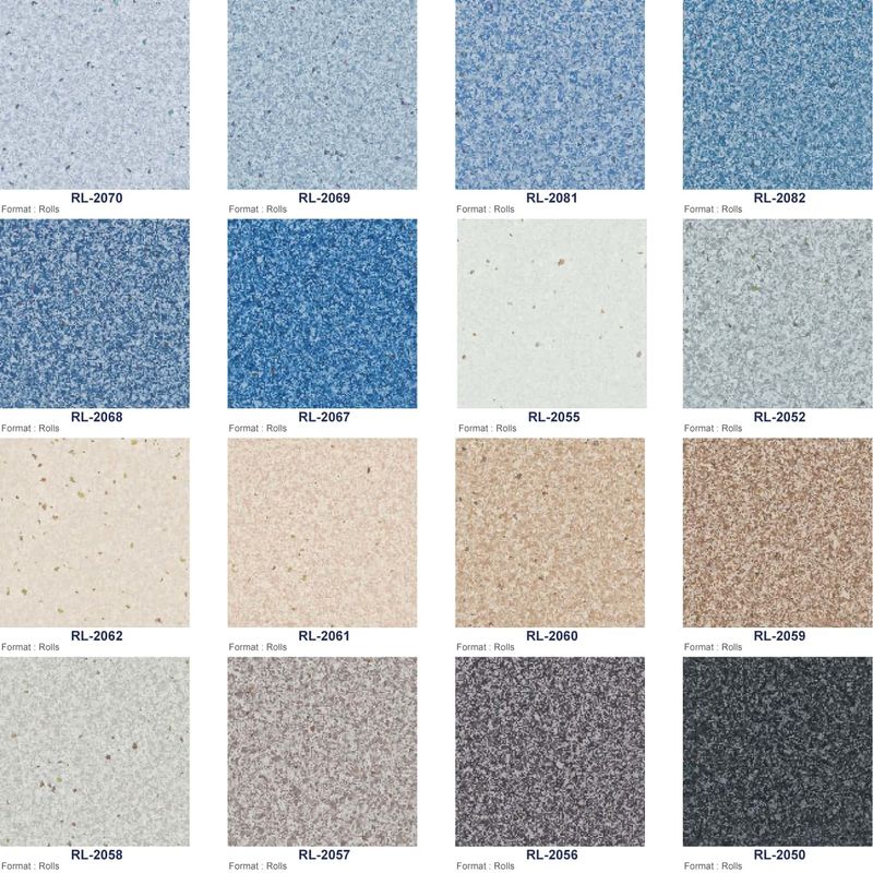 แผ่นพื้น Homogeneous Anti-Slip Non-Slip สําหรับโรงพยาบาล PVC แผ่น homogeneous Vinyl แผ่นพื้น homogeneous Anti-Static