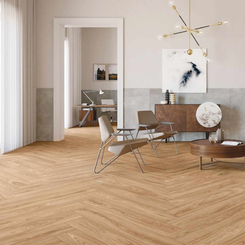 SPC Flooring กันน้ํา ทนทานและง่ายในการติดตั้ง PVC กระเบื้อง Vinyl สําหรับบริเวณที่มีการจราจรสูงในสถานที่พาณิชย์
