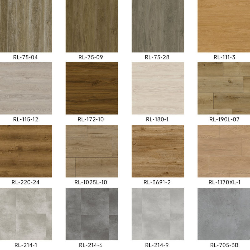 SPC Flooring กันน้ํา ทนทานและง่ายในการติดตั้ง PVC กระเบื้อง Vinyl สําหรับบริเวณที่มีการจราจรสูงในสถานที่พาณิชย์