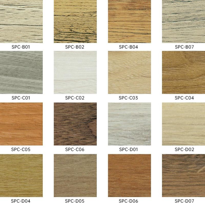 พื้น SPC ที่ติดตั้งง่าย PVC กระเบื้อง Vinyl สําหรับพื้นที่ที่มีการจราจรสูง