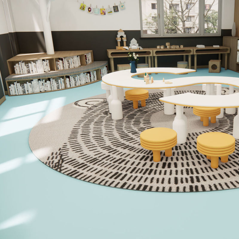 พื้นไวนิลลายหินขัดสำหรับพื้นที่ที่มีการสัญจรสูงและสภาพแวดล้อมที่มีความชื้นสูง