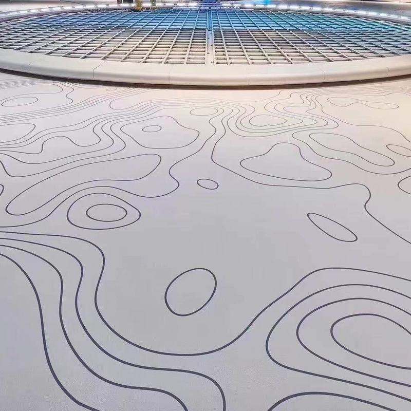 Relle พื้นยางที่เป็นมิตรต่อสิ่งแวดล้อม ทนต่อการสกัดและกันคลื่นสําหรับห้องแสดงสินค้า