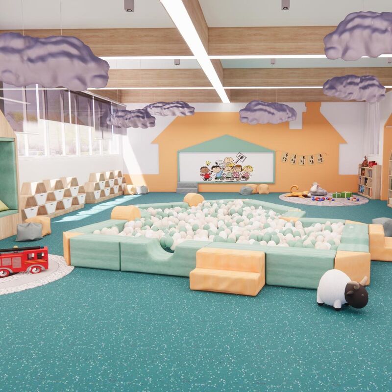 Relle Preschool Campus R11 พื้นคาร์บอรันดัมกันคลื่น (ทนการสวมใส่สะอาดง่าย)