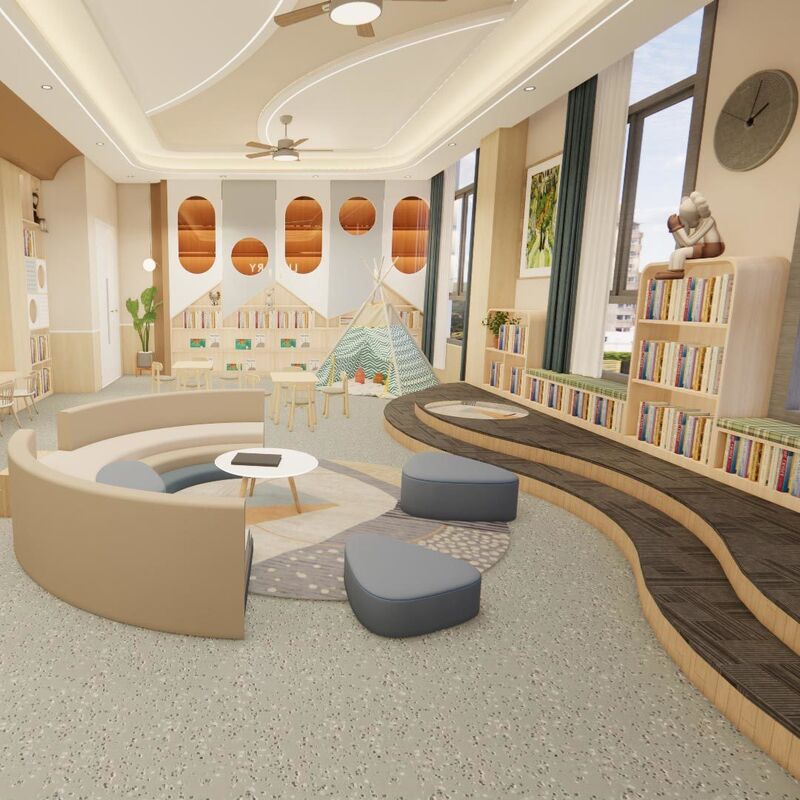 Relle Preschool Campus R11 พื้นคาร์บอรันดัมกันคลื่น (ทนการสวมใส่สะอาดง่าย)