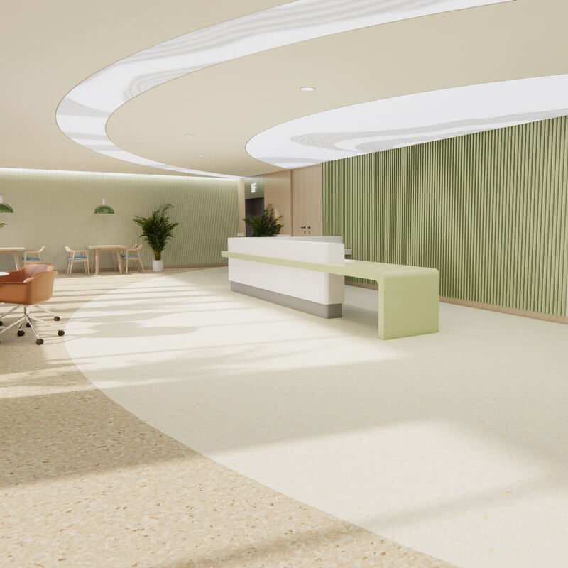 พื้นวินิลแบบ homogeneous ที่ทนต่อสารเคมีและไม่มีรอยต่อ