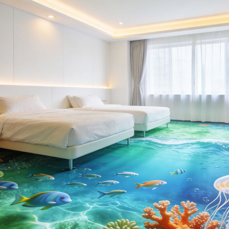 พรีเมียมอัตราต่อเนื่องภาพ 3D พื้นตกแต่งสําหรับห้องธีม