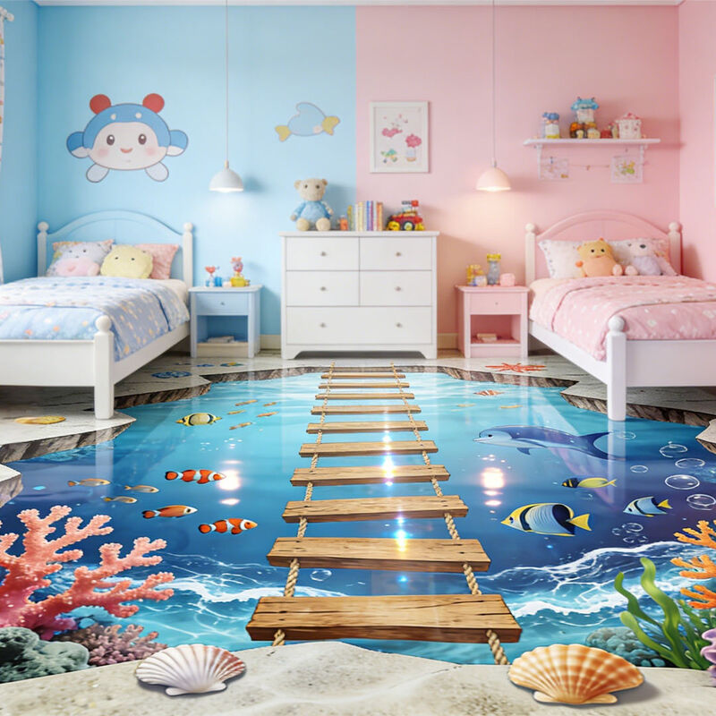 พรีเมียมอัตราต่อเนื่องภาพ 3D พื้นตกแต่งสําหรับห้องธีม