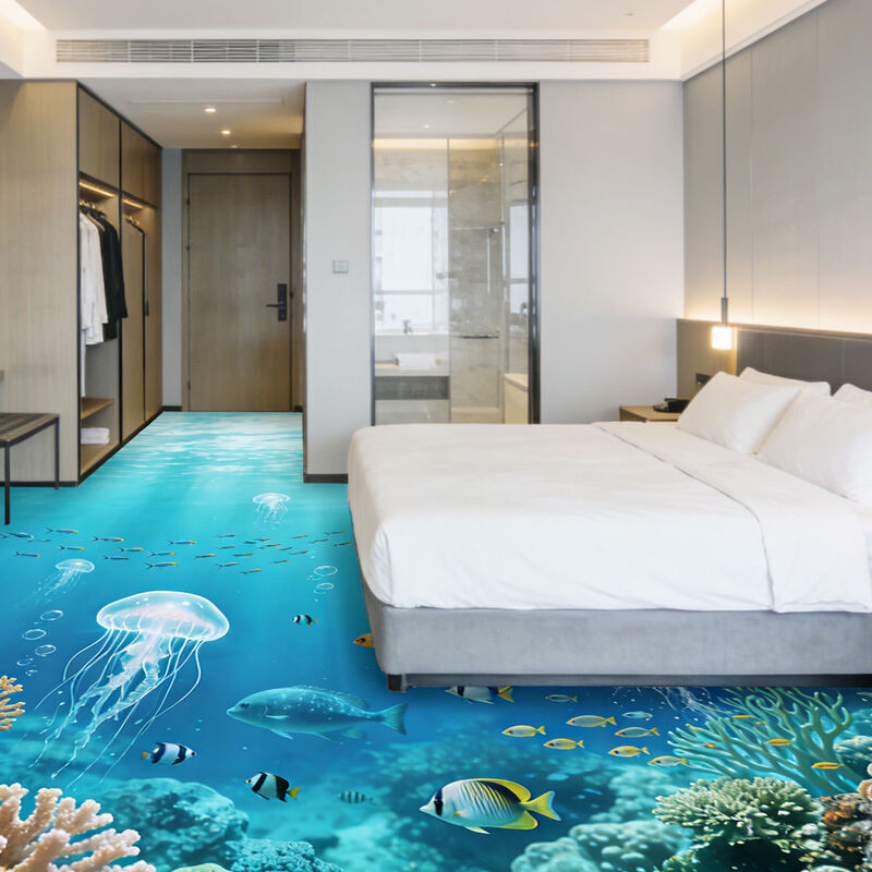 พรีเมียมอัตราต่อเนื่องภาพ 3D พื้นตกแต่งสําหรับห้องธีม